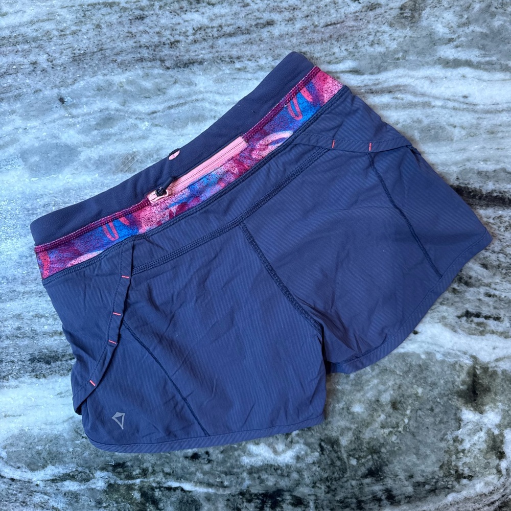 Ivivva Navy and Pink Kids Athletic Shorts